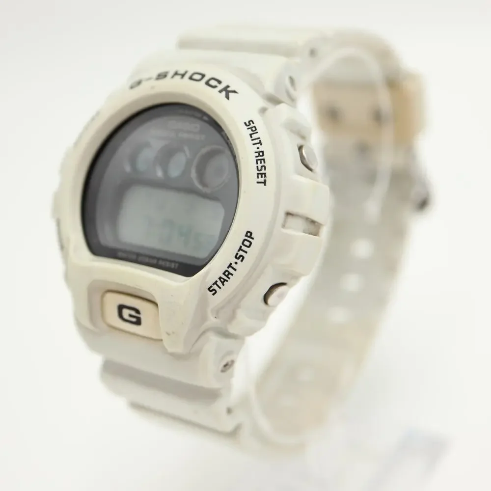 Casio G Shock DW-6900FS White 51mm Digital Watch Alarm Chrono w New Battery